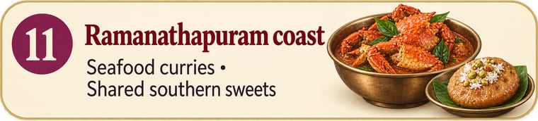 Ramanathapuram coast: Meen kuzhambu, Karuvadu kuzhambu