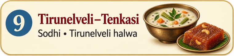 Tirunelveli – Tenkasi: Sodhi, Inji pachadi